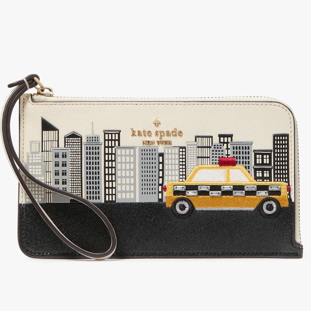 NWT-Kate Spade-SET-NYC/Big Apple Taxi Cab-Mini Camera Bag & L-Zip Wristlet-$428 - Picture 16 of 16